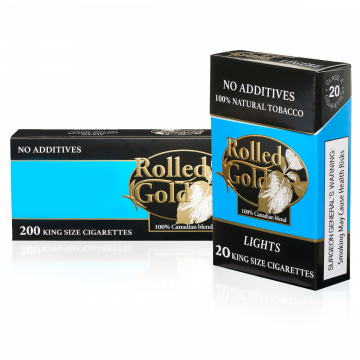 Rolded Gold Blue  Light Smokes (King Size)